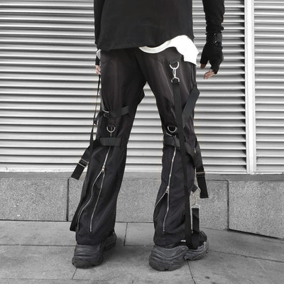 Pantalones Sueltos Hip-hop con Cierre de Webbing - Image 2