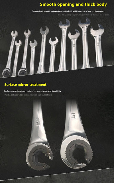 Llave Inglesa Ajustable con Carraca de Tubo Abierto - Image 35