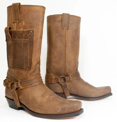 Botas de Cuero para Hombre con Tacón Alto y Bordado de Caballero - Image 11