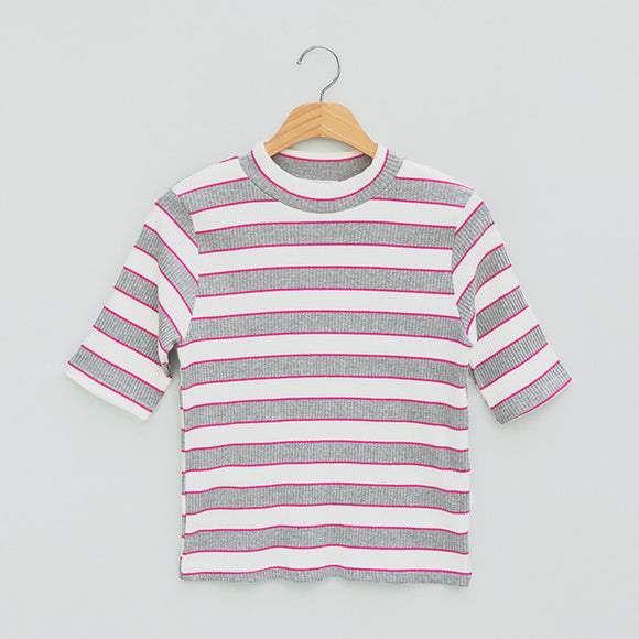 Camiseta Slim Fit de Algodón Manga Corta Estilo Coreano