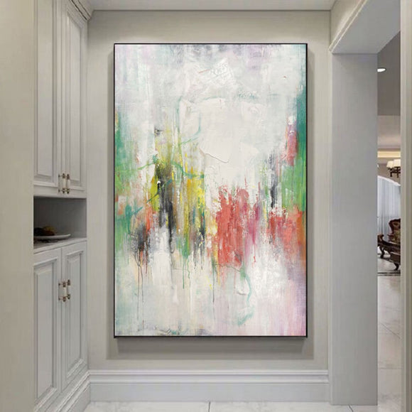 Cuadro Abstracto Moderno Texturizado - Pintura al Óleo Artesanal para Sala de Estar