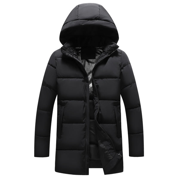 Chaqueta de Algodón Graphene para Hombre con Capucha Desmontable - Extra Gruesa y Moderna
