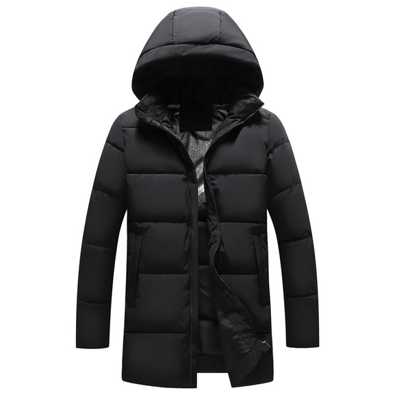 Chaqueta de Algodón Graphene para Hombre con Capucha Desmontable - Extra Gruesa y Moderna