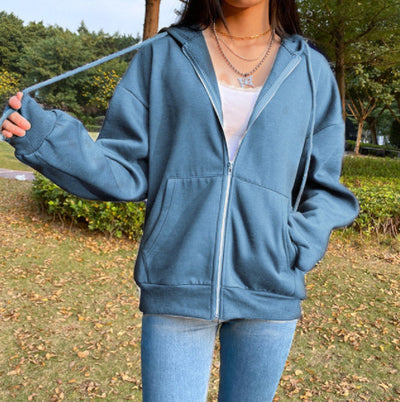 Sudadera Y2K Marrón para Mujer con Cierre - Hoodie Vintage Urbano - Image 8