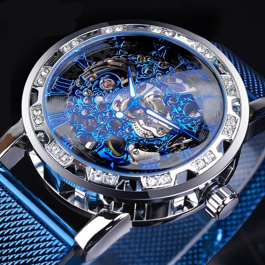 Reloj Mecánico con Correa Hueca de Diamantes de Imitación - Image 23