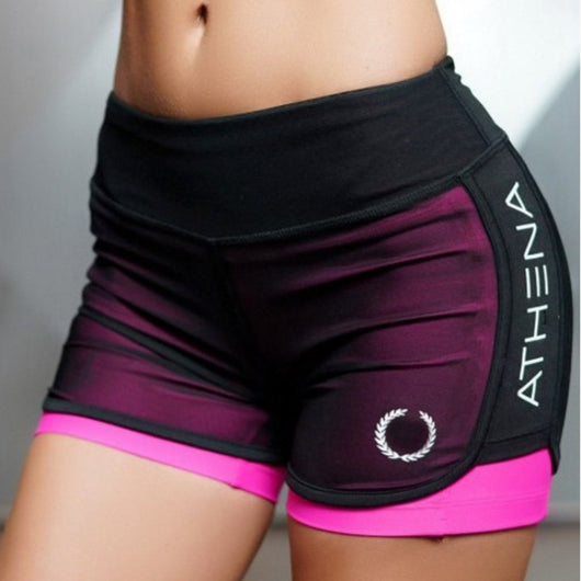 Shorts Deportivos Casuales para Mujer - Diseño Falso Doble - Image 4
