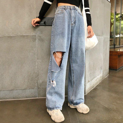 Pantalón Ancho de Cintura Alta Versátil para Estudiantes - Image 11
