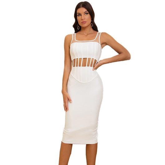 Vestido Mujer Silueta Esbelta Sin Cintura con Realce - Image 6