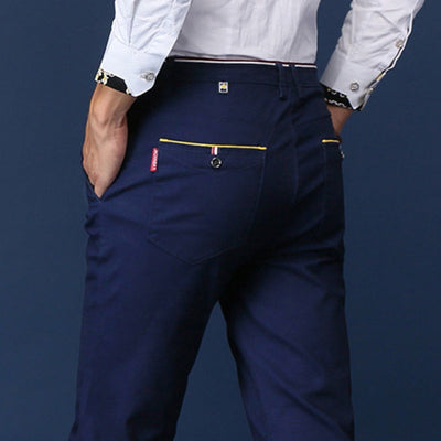 Pantalones Elásticos de Vestir Casual para Hombre Adulto - Corte Recto Suelto - Image 4