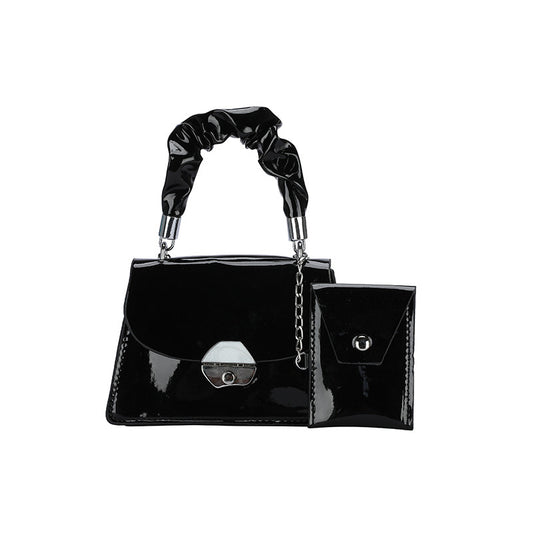 Bolso Bandolera de Cuero Charol Brillante - Diseño Minimalista y Elegante - Image 2