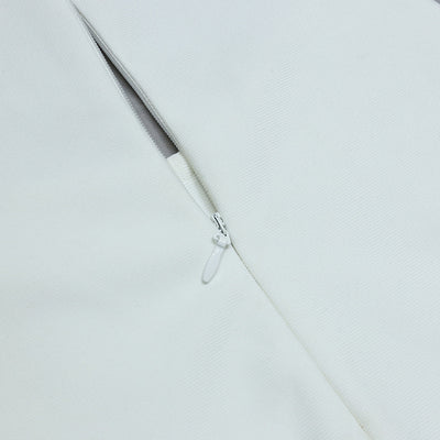 Vestido Tubo con Hombro Descubierto y Detalle Asimétrico - Image 16