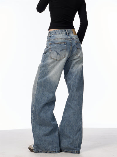 Jeans Vintage Rotos de Cintura Alta para Mujer - Azul Clásico - Image 14