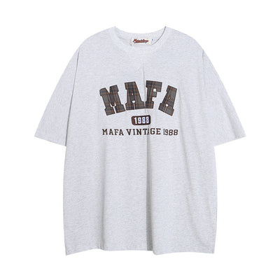 Camiseta Casual con Parche de Letras Bordadas para Hombre - Image 6