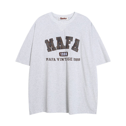 Camiseta Casual con Parche de Letras Bordadas para Hombre - Image 6
