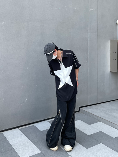 Camisa Casual de Hombre con Parches de Estrellas - Image 13