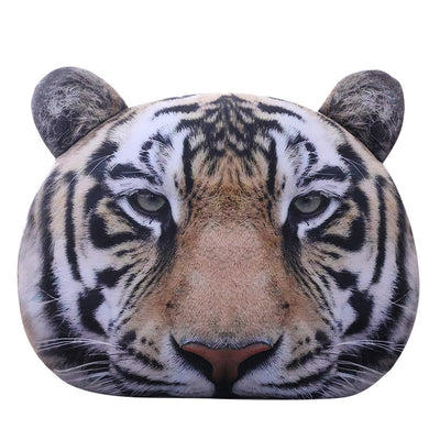 Almohada Cervical con Diseño de Tigre en Felpa Suave