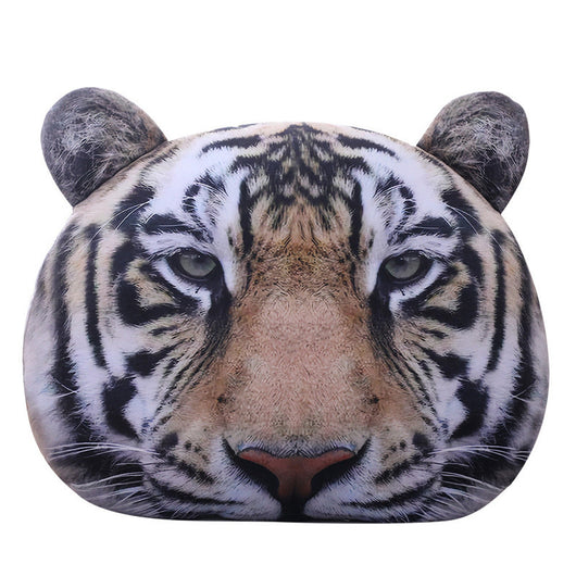 Almohada Cervical con Diseño de Tigre en Felpa Suave