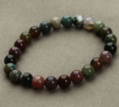 Pulsera de Cuentas de Aventurina Azul - Piedra Arenisca Redonda - Image 6