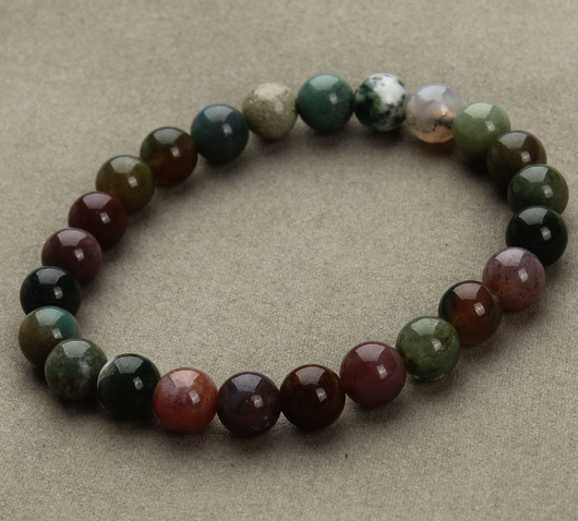 Pulsera de Cuentas de Aventurina Azul - Piedra Arenisca Redonda - Image 6