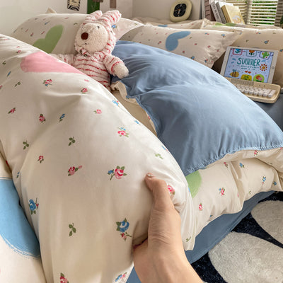 Funda Nórdica de Algodón Lavado para Cama de Estudiante - Image 2