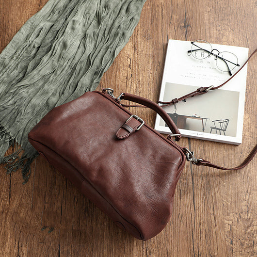 Bolso Bandolera de Cuero Pintado a Mano para Mujer - Image 8