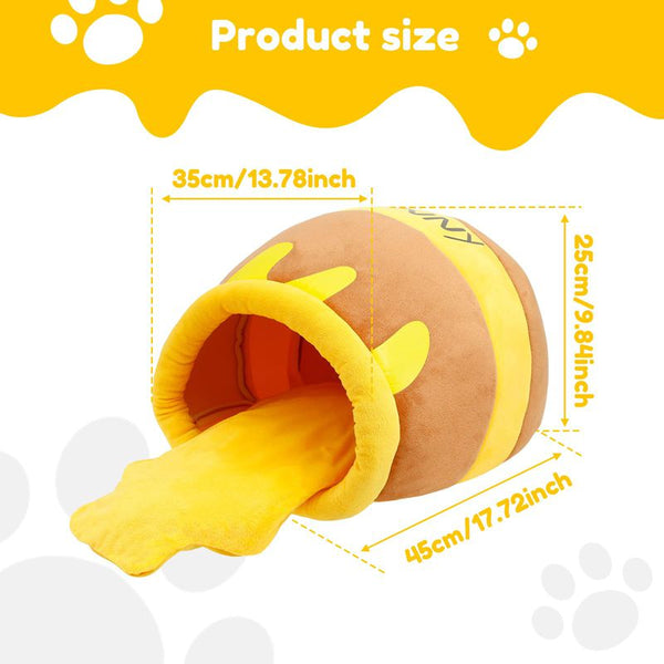 Cama Cueva para Gatos con Espuma Viscoelástica - Nido Acogedor Diseño Miel