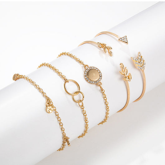 Pulsera de Cinco Piezas con Diseño de Flecha - Image 10