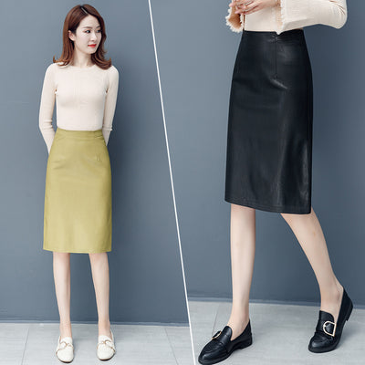 Falda de Cuero Midi para Mujer - Elegancia Clásica - Image 4