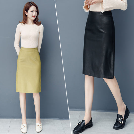 Falda de Cuero Midi para Mujer - Elegancia Clásica - Image 4
