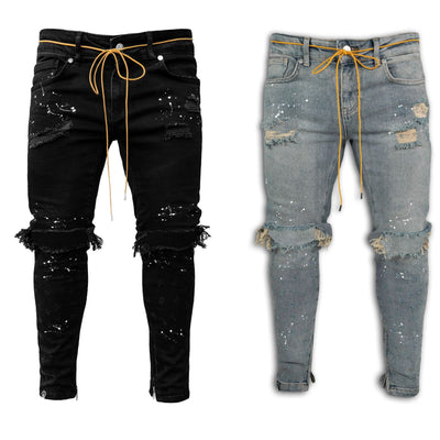 Jeans de Pintor para Hombre con Diseño Artístico - Image 3