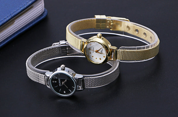 Reloj de Pulsera Elegante para Mujer con Diamantes - Diseño Coreano Minimalista