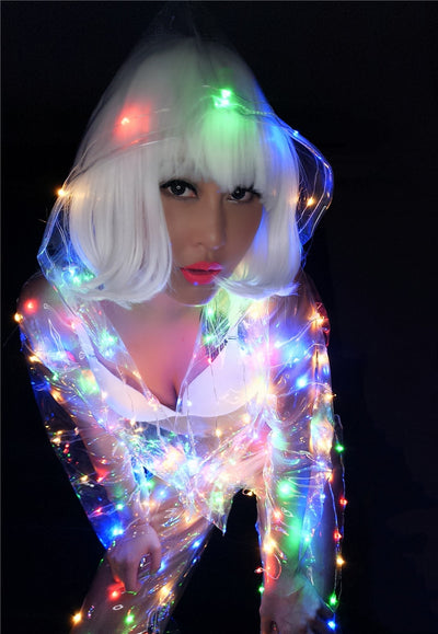 Gorras LED Transparentes Multicolor para Fiestas y Eventos DJ - Image 6