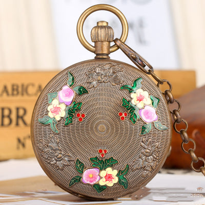 Reloj de Bolsillo con Flores Talladas - Image 4
