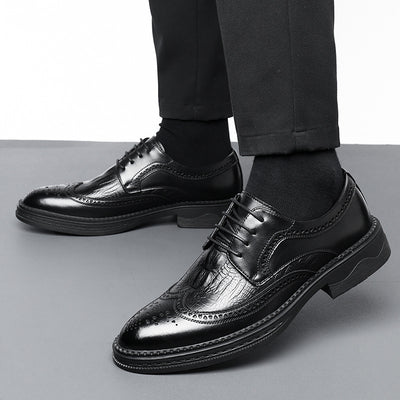 Zapatos Ejecutivos de Cuero Hueco para Hombre - Elegancia Formal y Casual - Image 6
