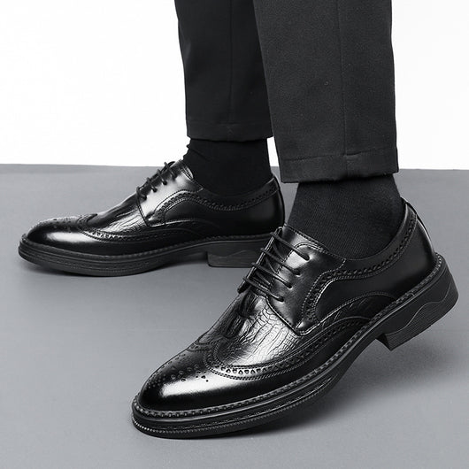 Zapatos Ejecutivos de Cuero Hueco para Hombre - Elegancia Formal y Casual - Image 6
