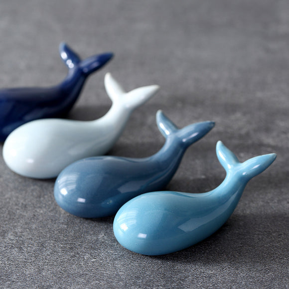 Soporte de Cerámica para Palillos Chinos con Diseño de Ballena