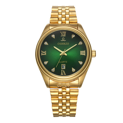 Reloj de Acero Inoxidable para Hombre con Calendario y Placa Dorada IPG - Image 7
