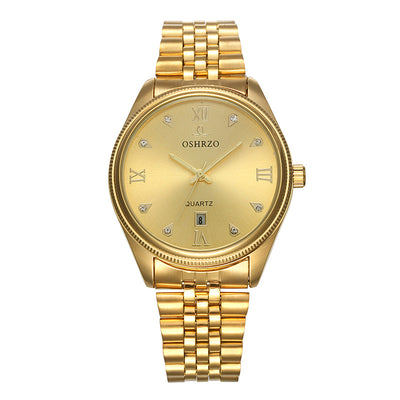 Reloj de Acero Inoxidable para Hombre con Calendario y Placa Dorada IPG - Image 8
