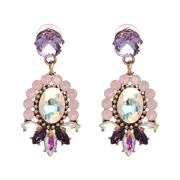 Aretes Retro de Perla y Diamante en Aleación - Image 18