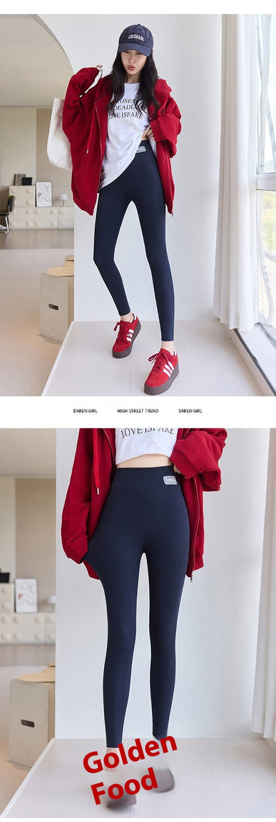 Leggings Térmicos de Algodón Puro con Forro Polar para Mujer - Cintura Alta y Elástico Reforzado - Image 17