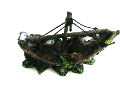Decoración de Acuario Barco de Red - Paisaje en Miniatura para Peceras - Image 13