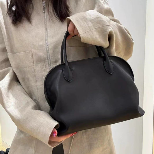 Bolso Minimalista de Cuero Genuino Estilo Old Money para Mujer