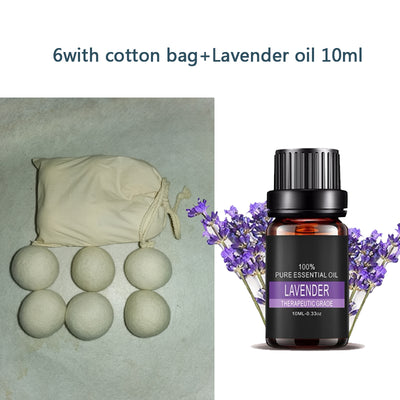 Bolas Secadoras de Lana Orgánica + Aceites Aromaterápicos