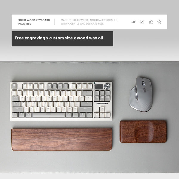 Reposamuñecas de Madera para Teclado y Ratón