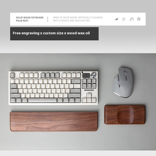 Reposamuñecas de Madera para Teclado y Ratón - Image 2