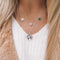 New women's wafer world map pendant necklace Silvery