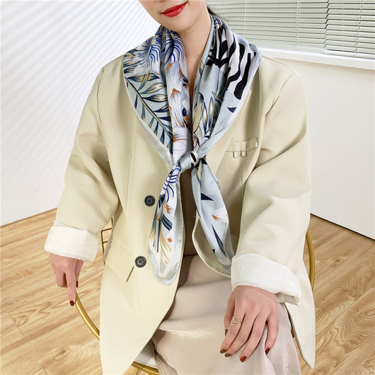 Pañuelos de Seda Estampados para Mujer - Hijab Versátil - Image 46