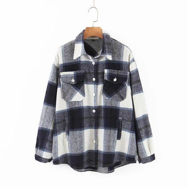 Camisa Patchwork Cuadriculada Texturizada