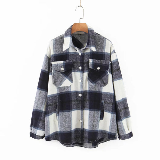 Camisa Patchwork Cuadriculada Texturizada