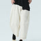 Pantalón Ancho Cropped con Líneas Artísticas Sueltas